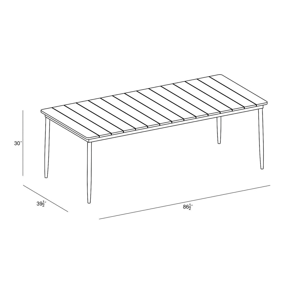 Parlor Louie 6 Seat Reclaimed Teak Outdoor Dining Set