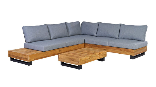 Meld 5 to 6 Seat Reclaimed Teak Sectional Set w/ Coffee Table