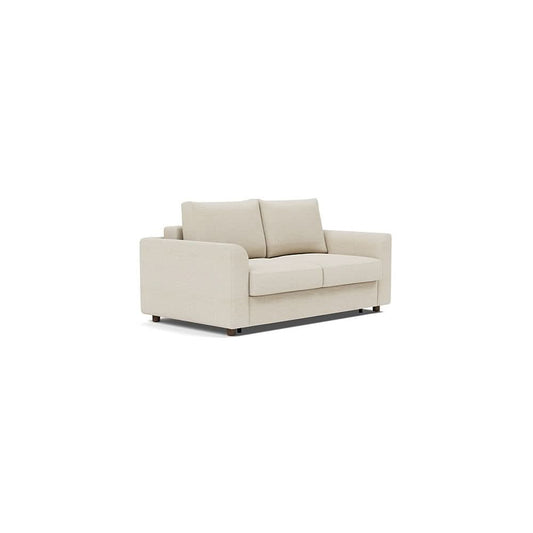Neah Sofa Bed with Curved Arms in Size Full with Fabric Color of Halifax Shell - 365