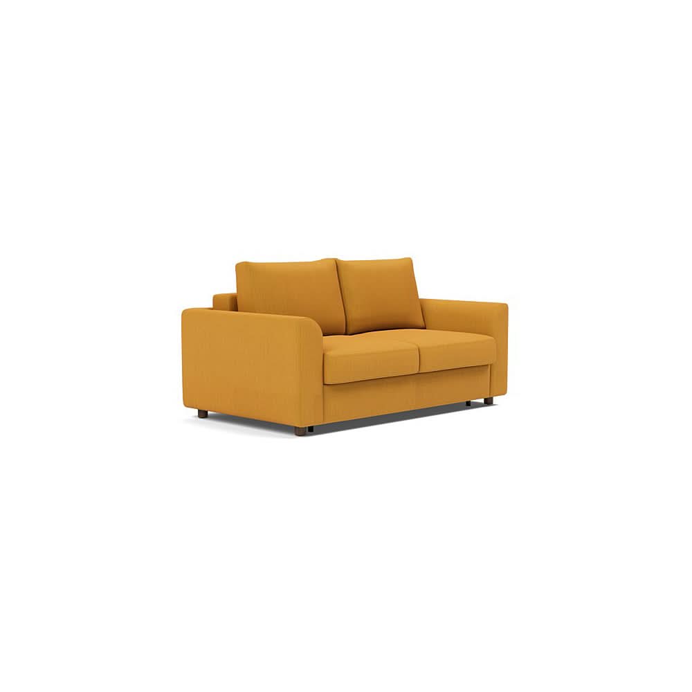 Neah Sofa Bed with Curved Arms in Size Full with Fabric Color of Elegance Burned Curry - 507