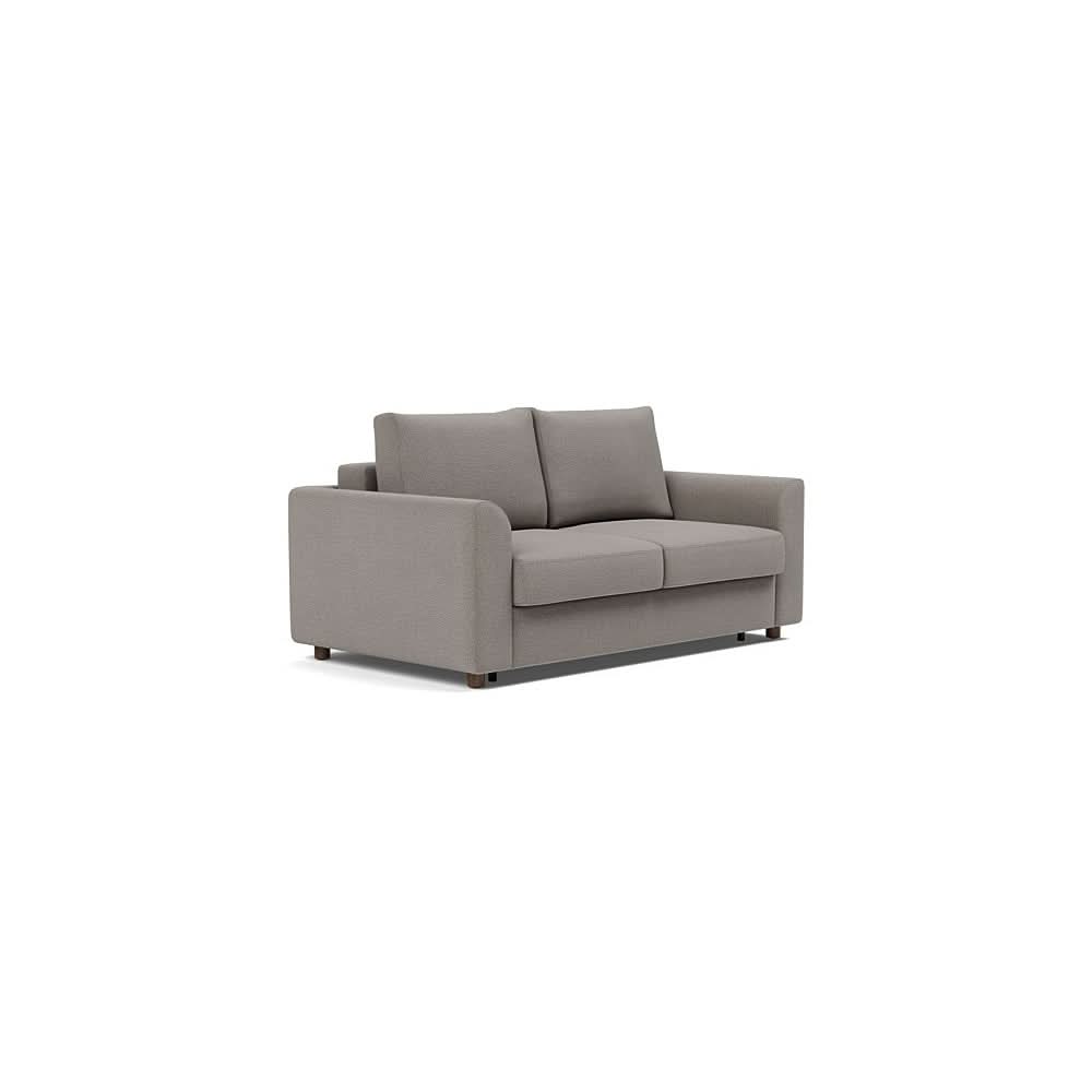 Neah Sofa Bed with Curved Arms in Size Full with Fabric Color of Mixed Dance Grey - 521