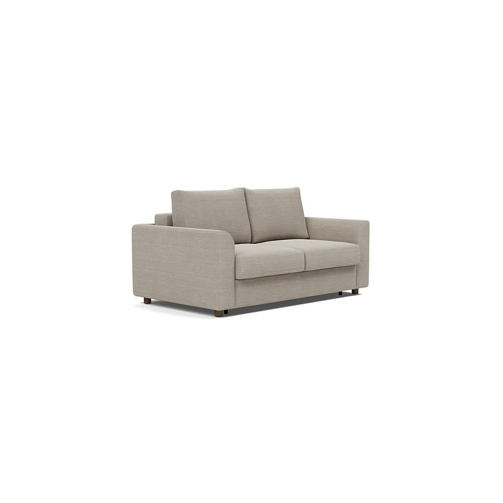 Neah Sofa Bed with Curved Arms in Size Full with Fabric Color of Kenya Gravel - 579
