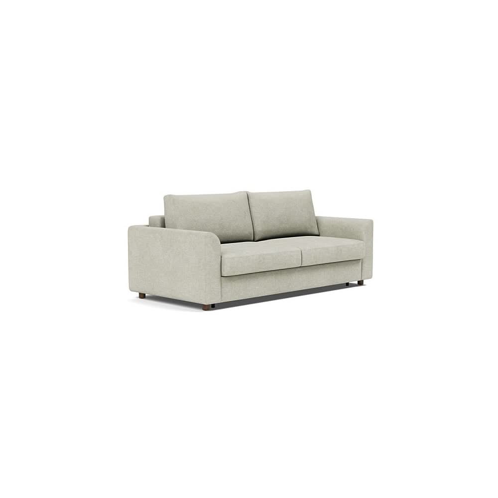 Neah Sofa Bed with Curved Arms in Size King with Fabric Color of Avella Sand - 280