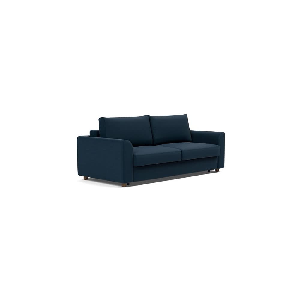 Neah Sofa Bed with Curved Arms in Size King with Fabric Color of Mixed Dance Blue - 528