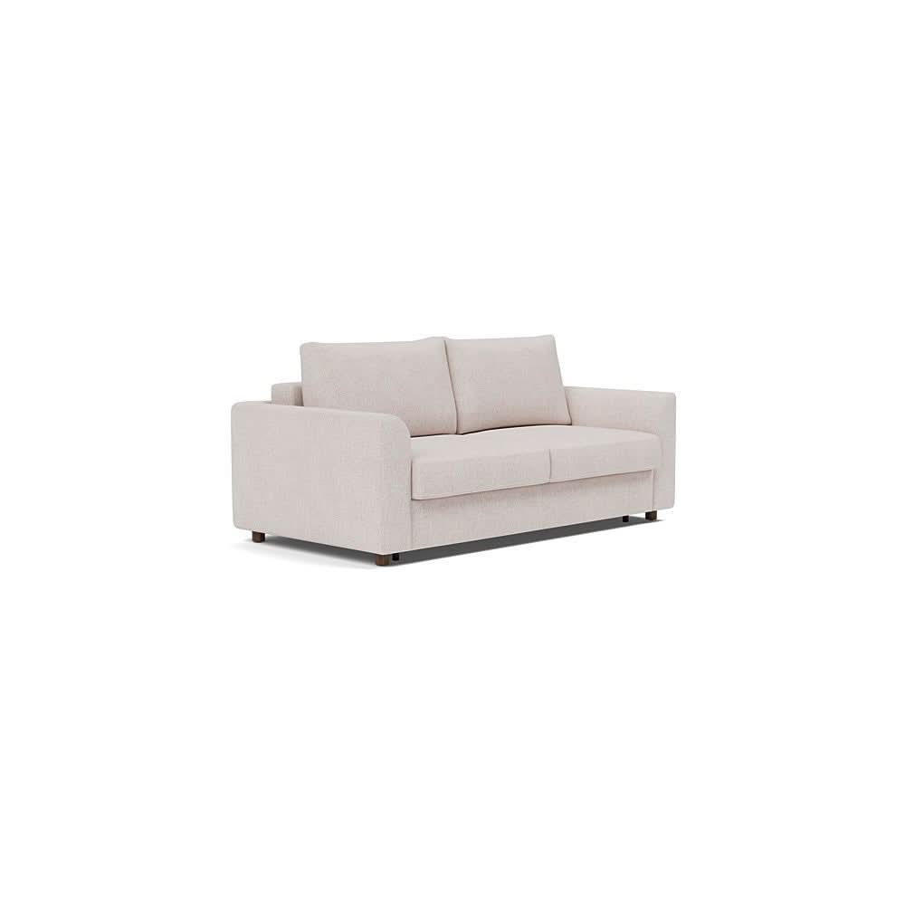 Neah Sofa Bed with Curved Arms in Size Queen with Fabric Color of Weda Sand - 300