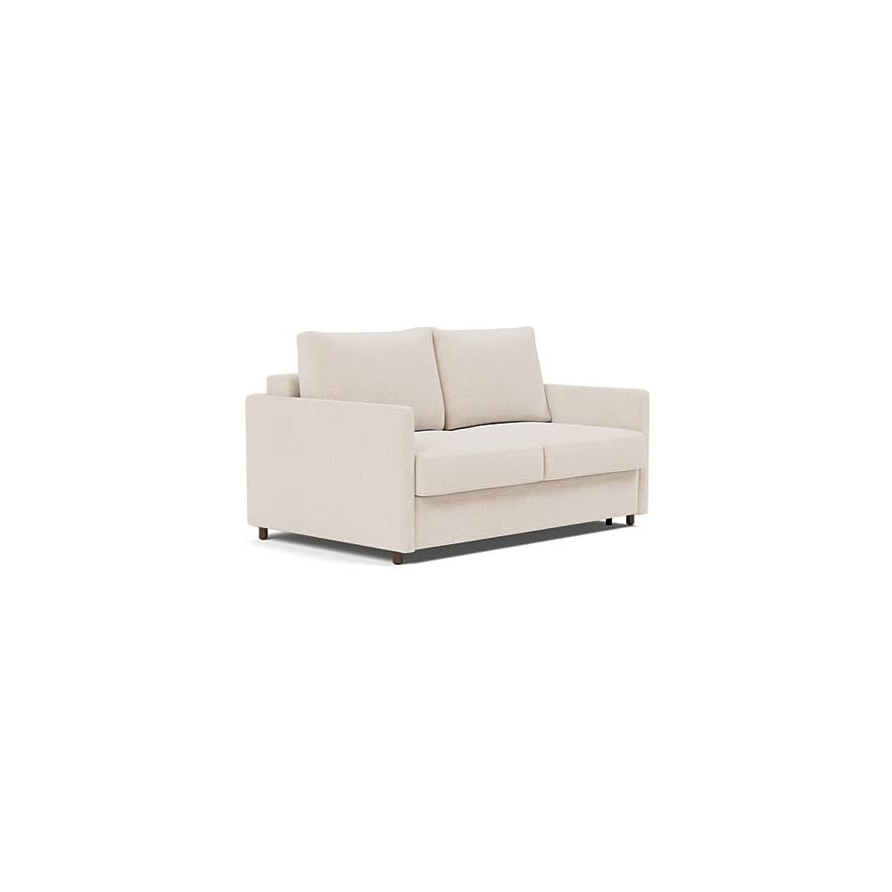Neah Sofa Bed with Slim Arms in Size Full with Fabric Color of Adario Basmati - 255