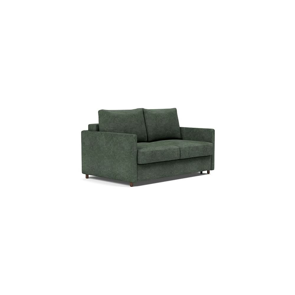 Neah Sofa Bed with Slim Arms in Size Full with Fabric Color of Avella Pine Green - 281