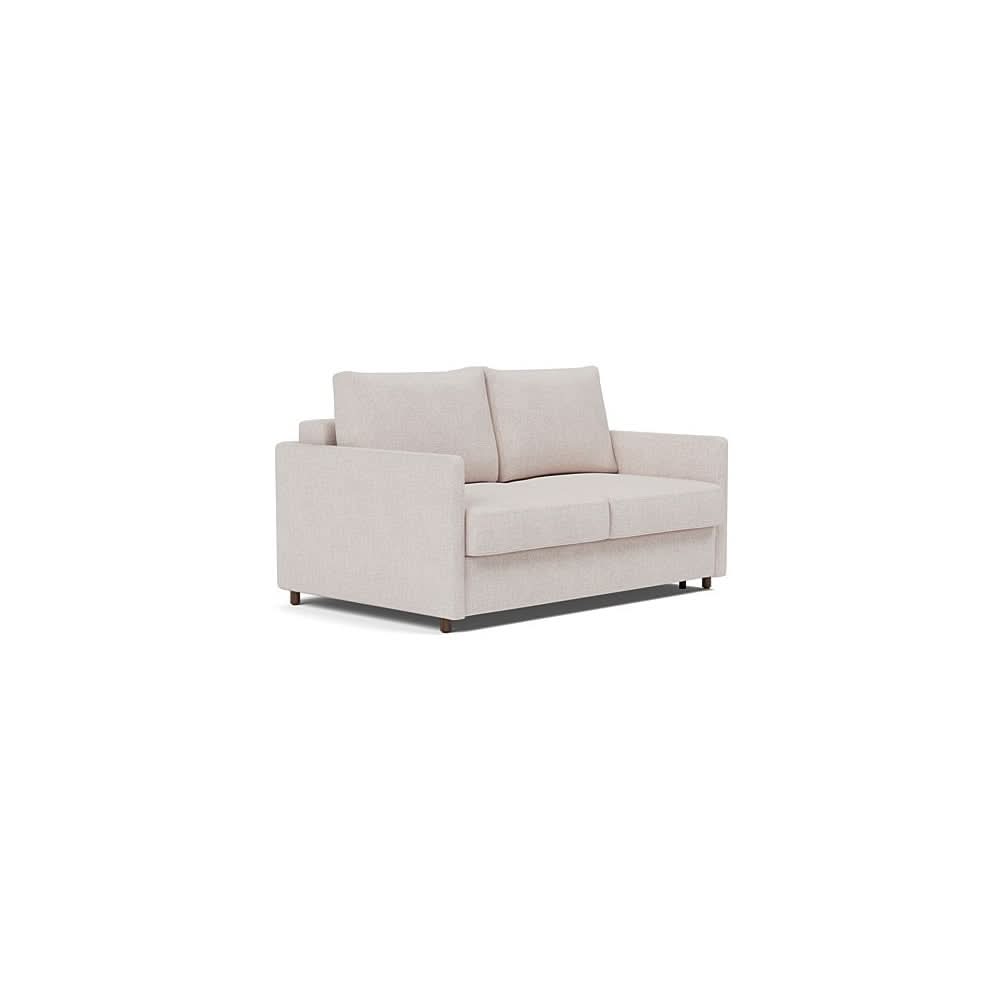 Neah Sofa Bed with Slim Arms in Size Full with Fabric Color of Weda Sand - 300