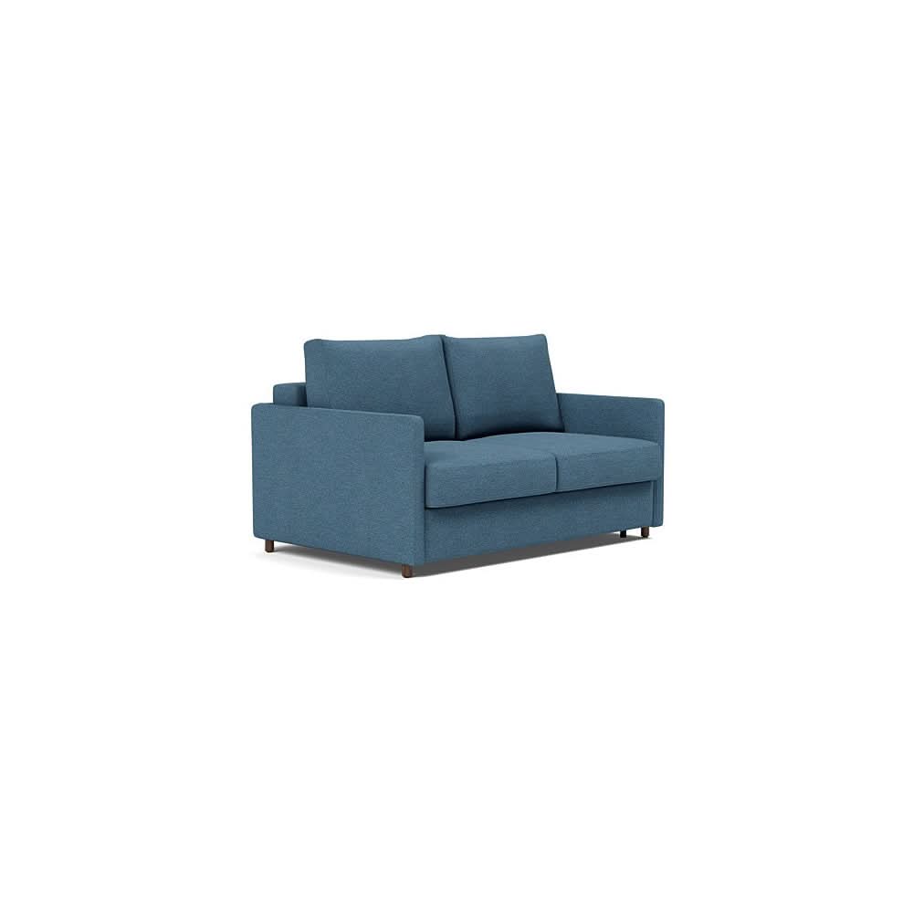 Neah Sofa Bed with Slim Arms in Size Full with Fabric Color of Weda Blue - 302