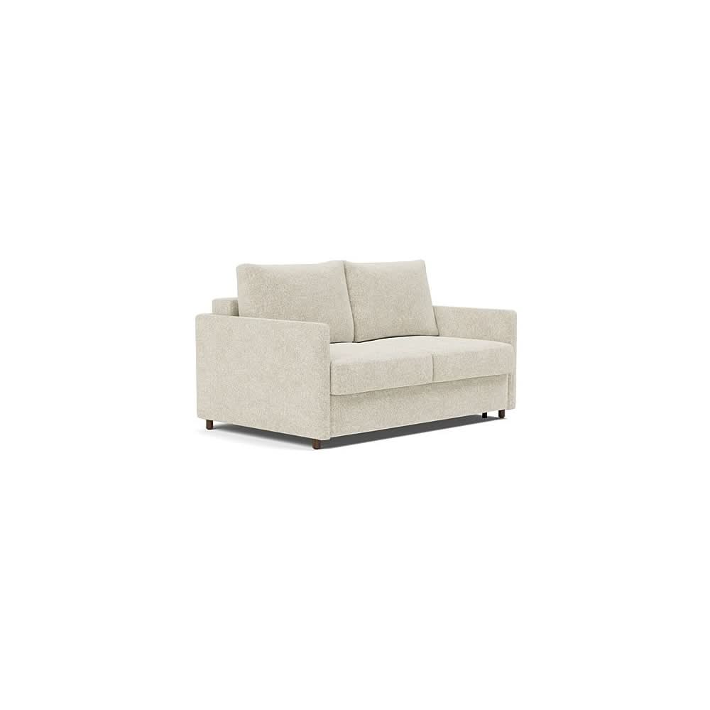 Neah Sofa Bed with Slim Arms in Size Full with Fabric Color of Taura Off White - 357