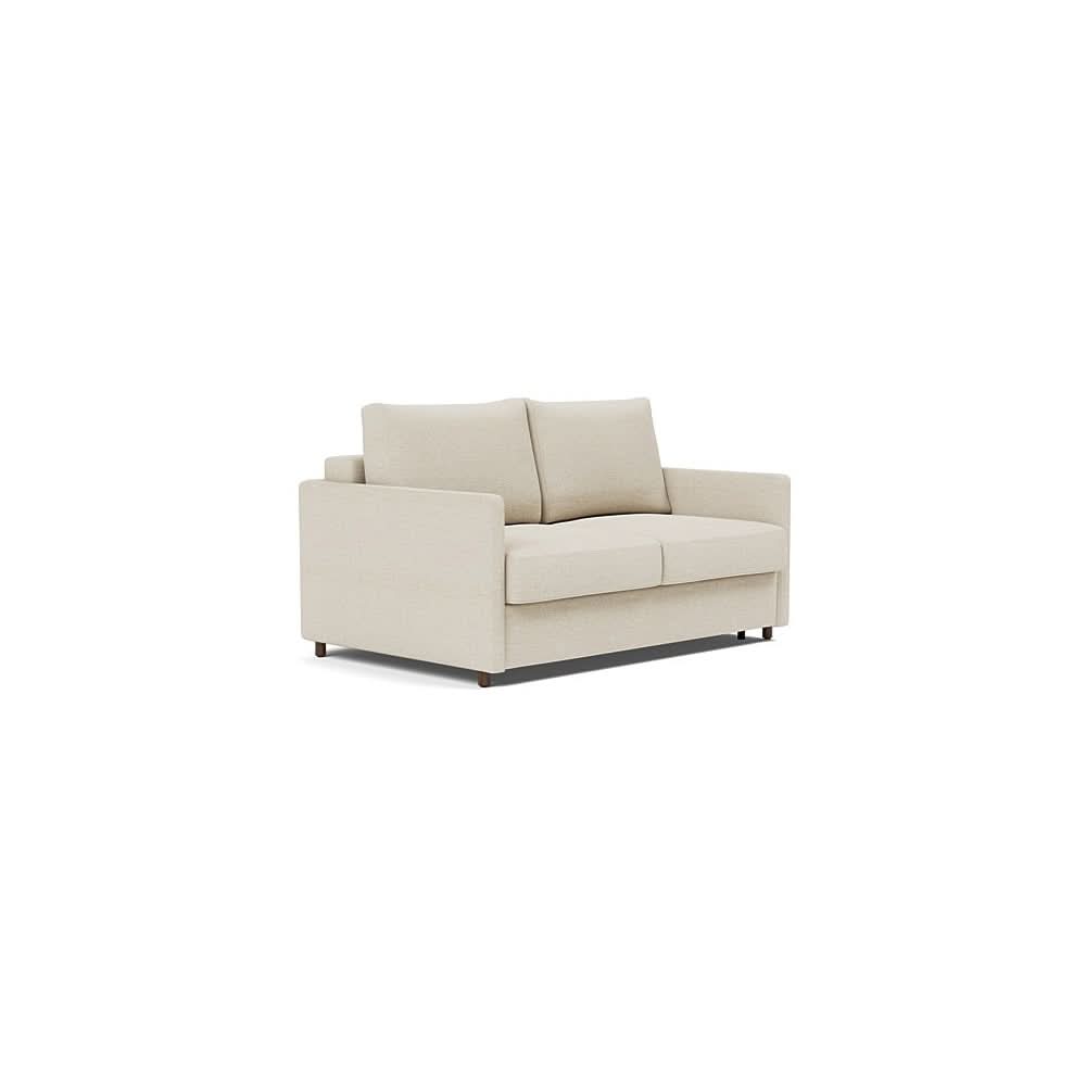 Neah Sofa Bed with Slim Arms in Size Full with Fabric Color of Halifax Shell - 365
