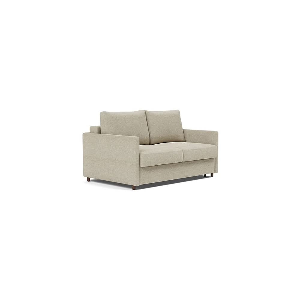 Neah Sofa Bed with Slim Arms in Size Full with Fabric Color of Halifax Antique - 366