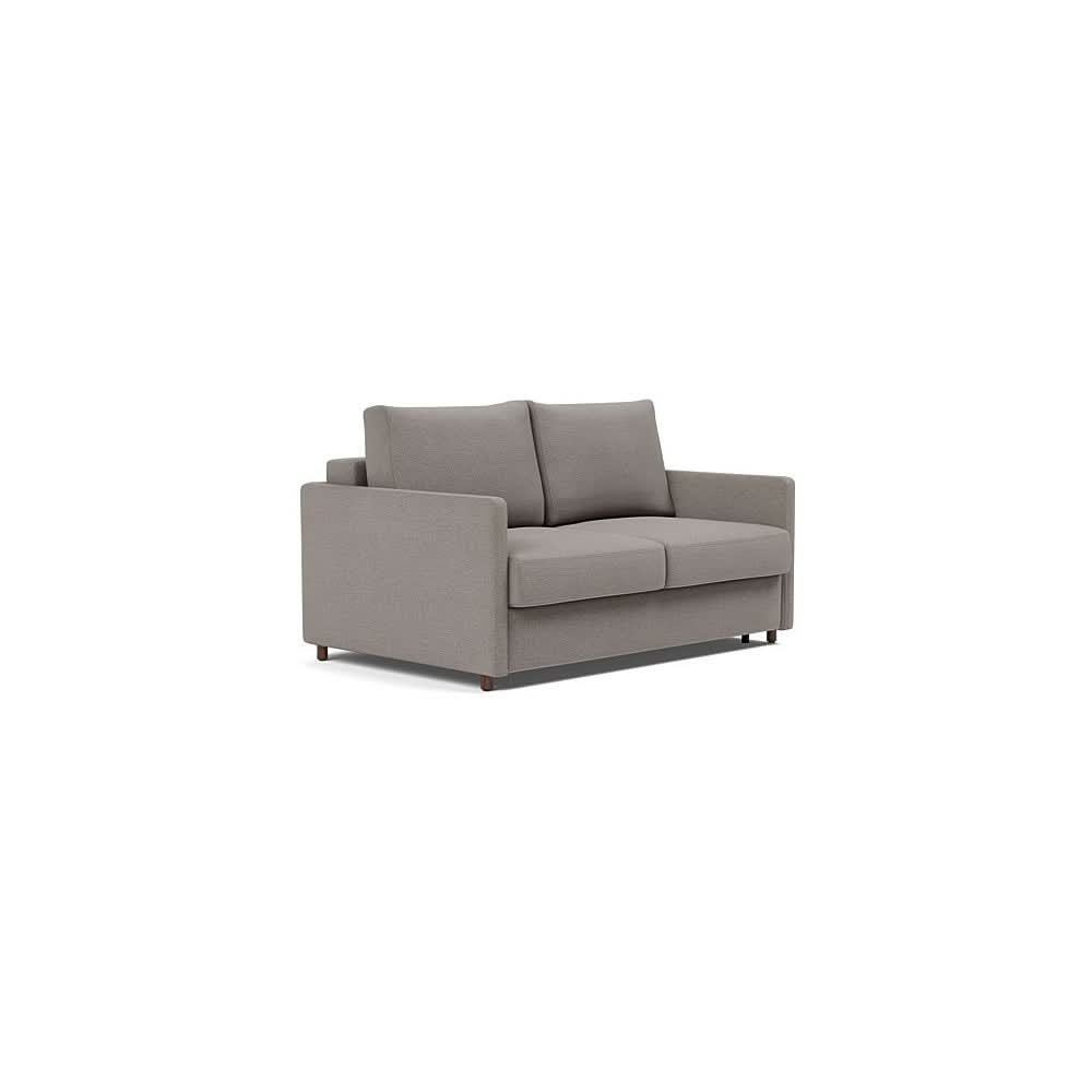 Neah Sofa Bed with Slim Arms in Size Full with Fabric Color of Mixed Dance Grey - 521