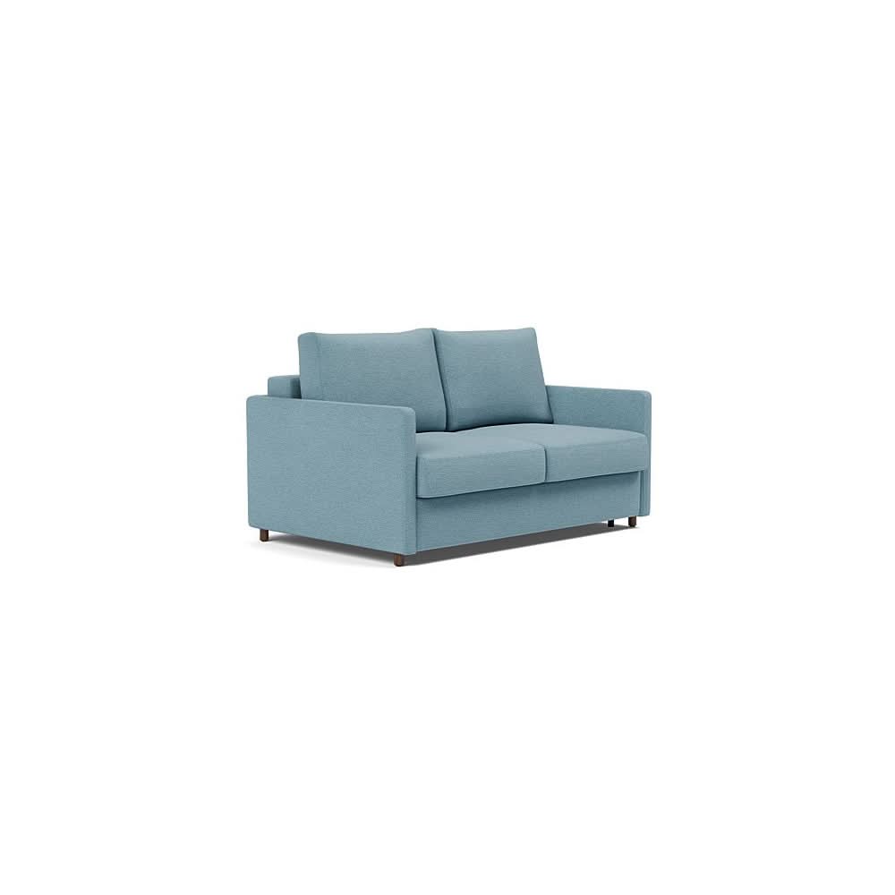 Neah Sofa Bed with Slim Arms in Size Full with Fabric Color of Mixed Dance Light Blue - 525