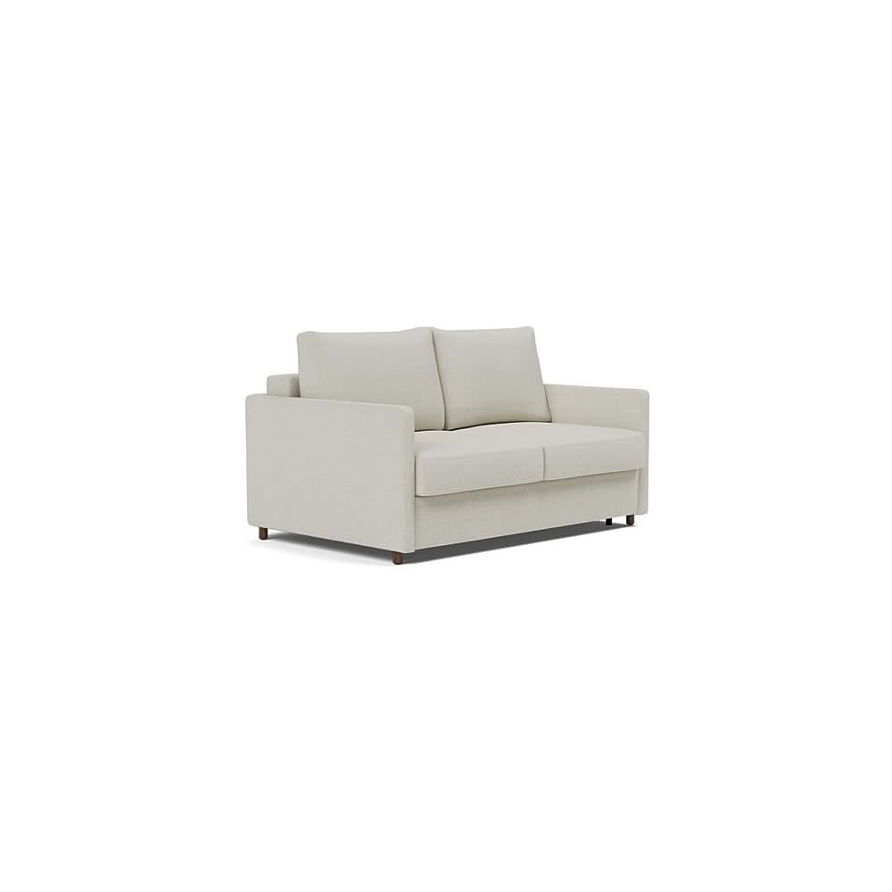 Neah Sofa Bed with Slim Arms in Size Full with Fabric Color of Mixed Dance Natural - 527