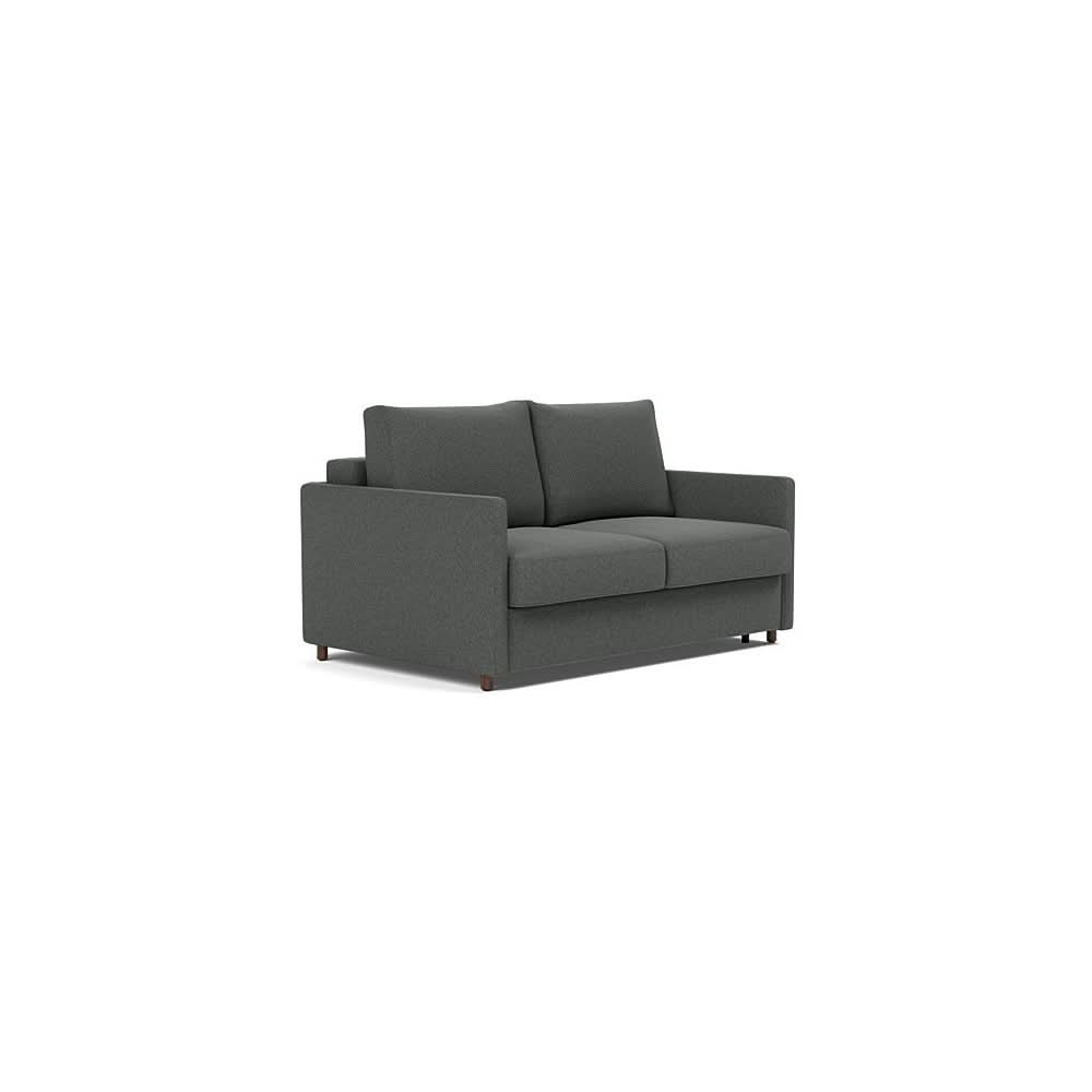 Neah Sofa Bed with Slim Arms in Size Full with Fabric Color of Boucle Charcoal - 529