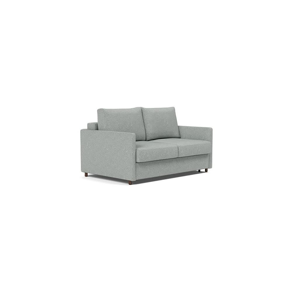 Neah Sofa Bed with Slim Arms in Size Full with Fabric Color of Melange Grey - 538