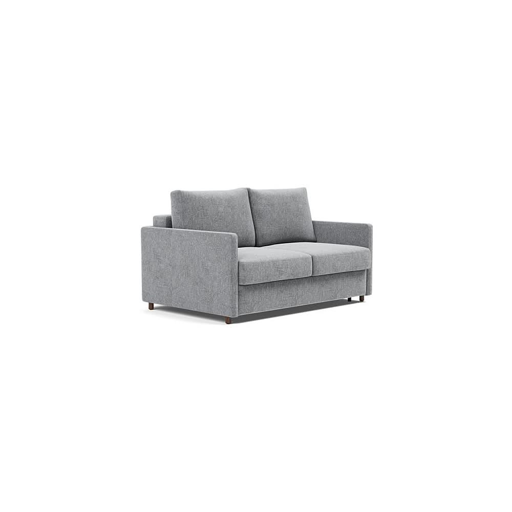 Neah Sofa Bed with Slim Arms in Size Full with Fabric Color of Twist Granite - 565