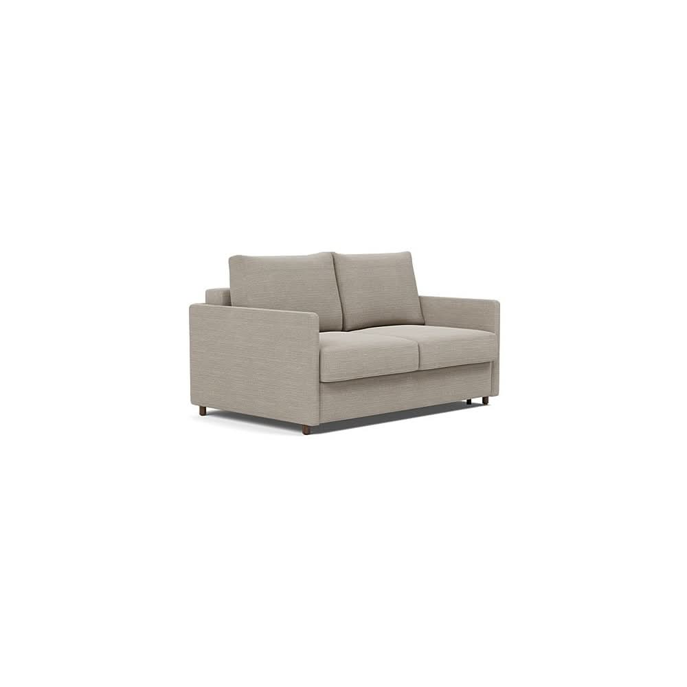 Neah Sofa Bed with Slim Arms in Size Full with Fabric Color of Kenya Gravel - 579