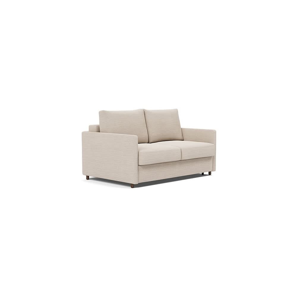 Neah Sofa Bed with Slim Arms in Size Full with Fabric Color of Blida Sand Grey - 612