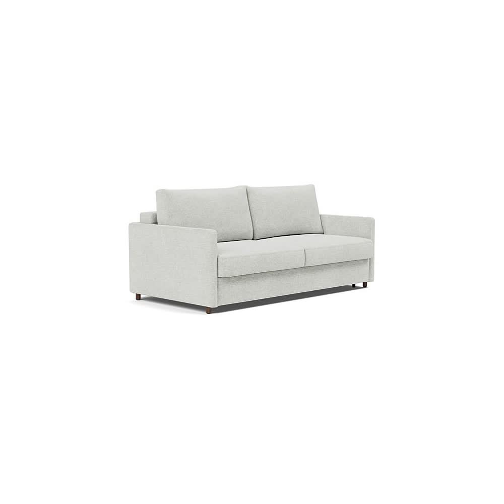 Neah Sofa Bed with Slim Arms in Size King with Fabric Color of Adario Fog - 256
