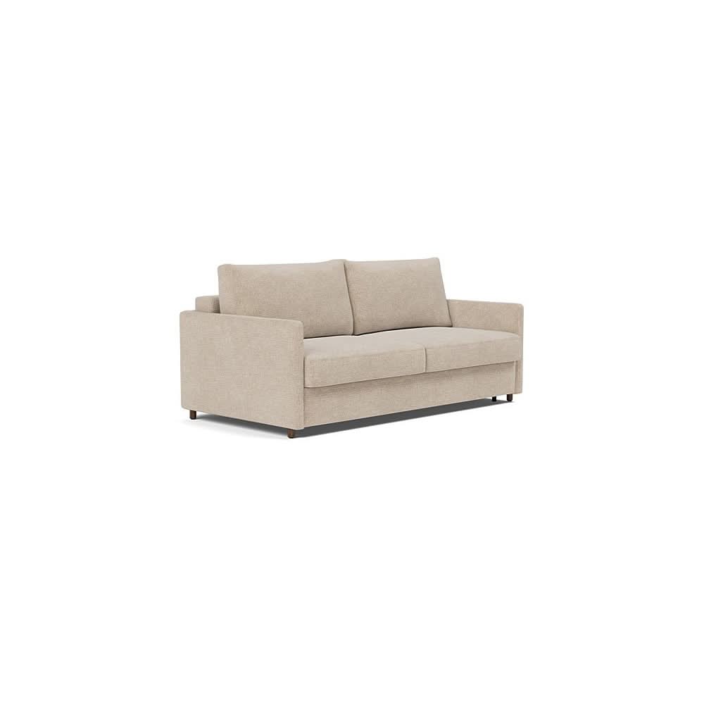 Neah Sofa Bed with Slim Arms in Size King with Fabric Color of Adario Taupe - 257
