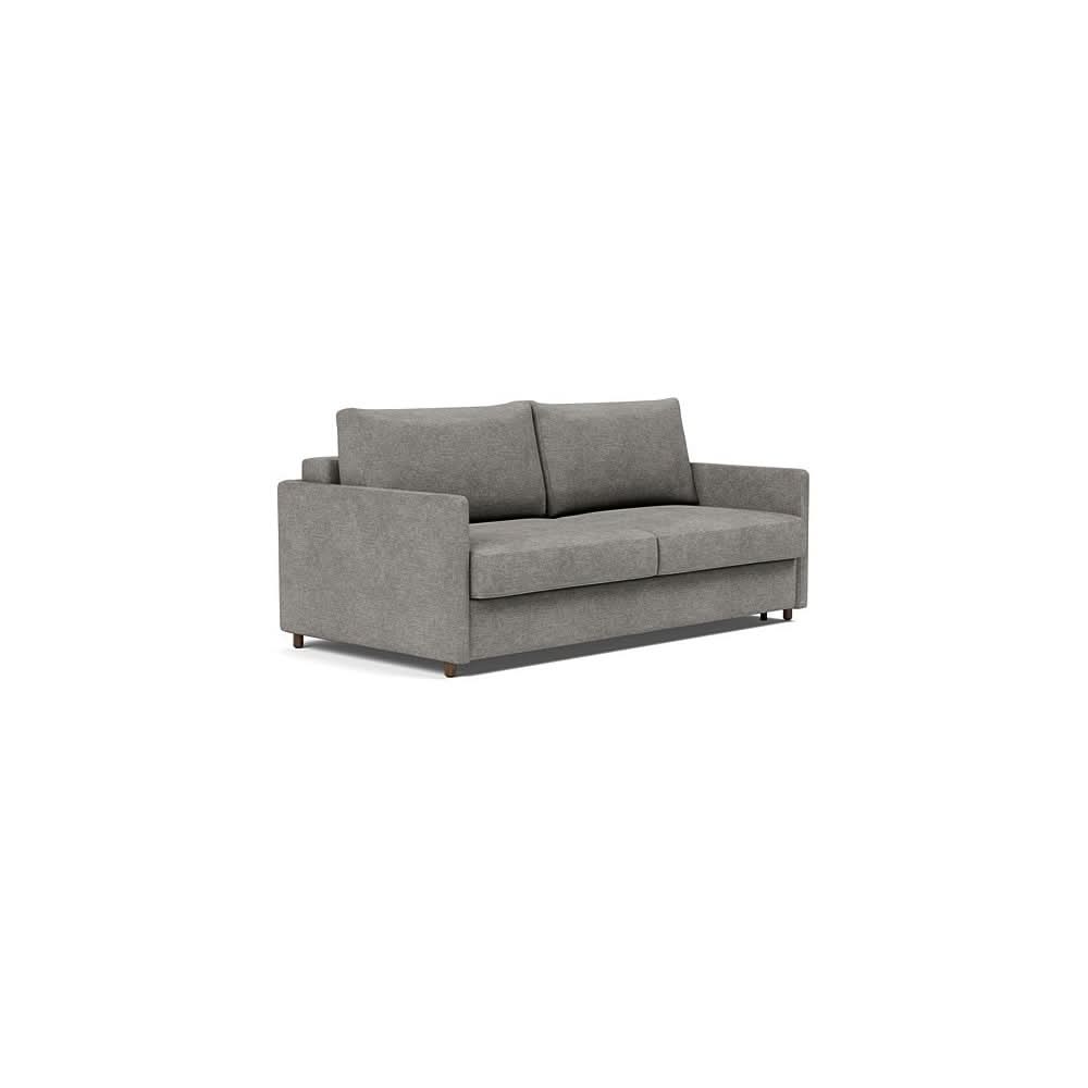Neah Sofa Bed with Slim Arms in Size King with Fabric Color of Avella Warm Grey - 282