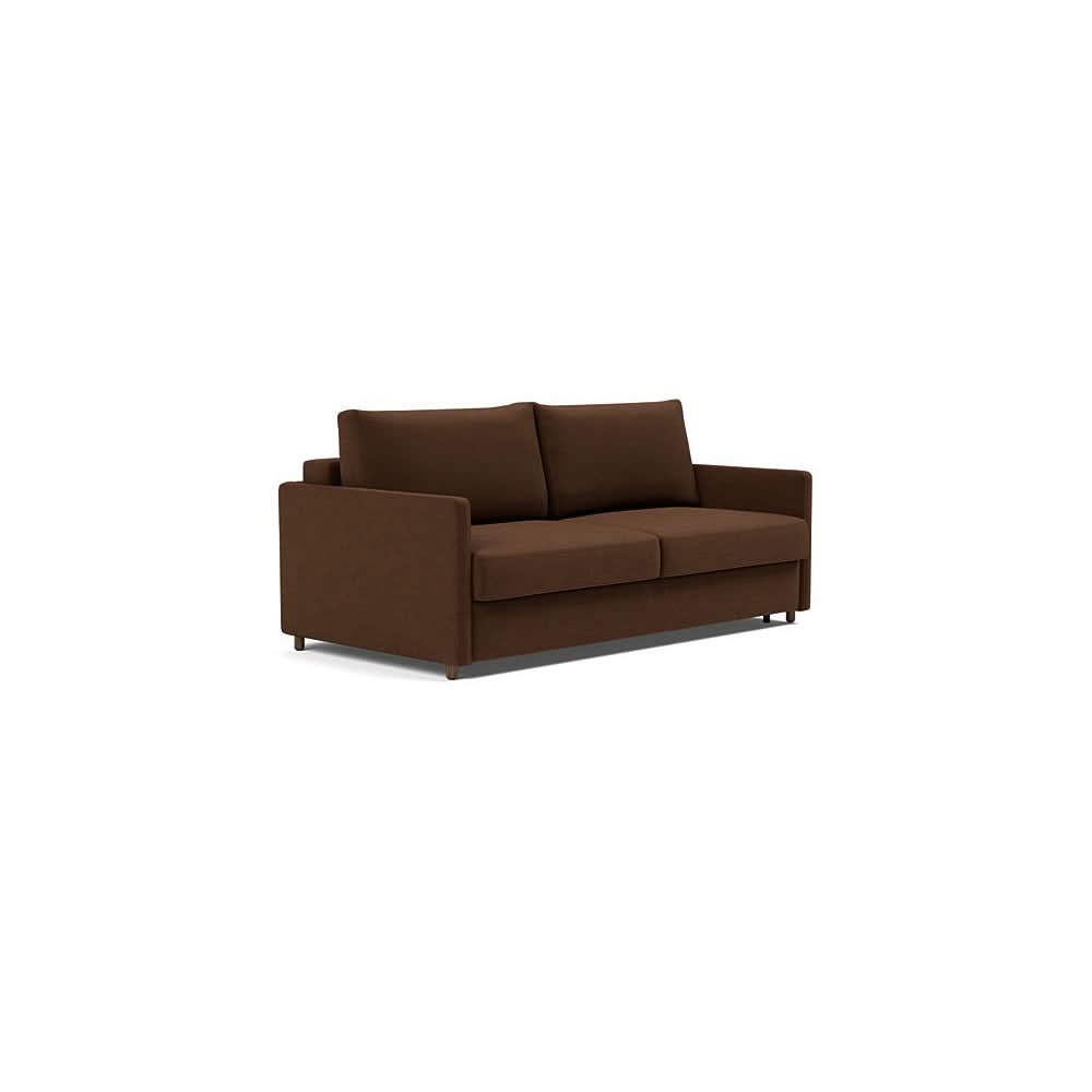 Neah Sofa Bed with Slim Arms in Size King with Fabric Color of Taura Cappuccino - 359