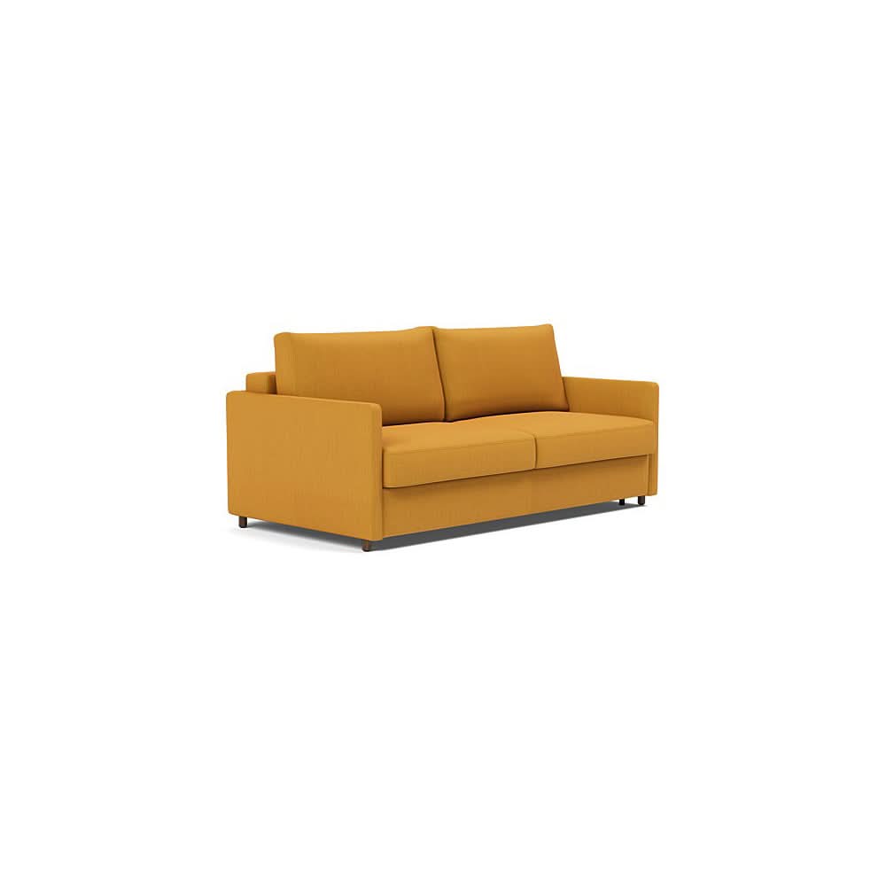 Neah Sofa Bed with Slim Arms in Size King with Fabric Color of Elegance Burned Curry - 507