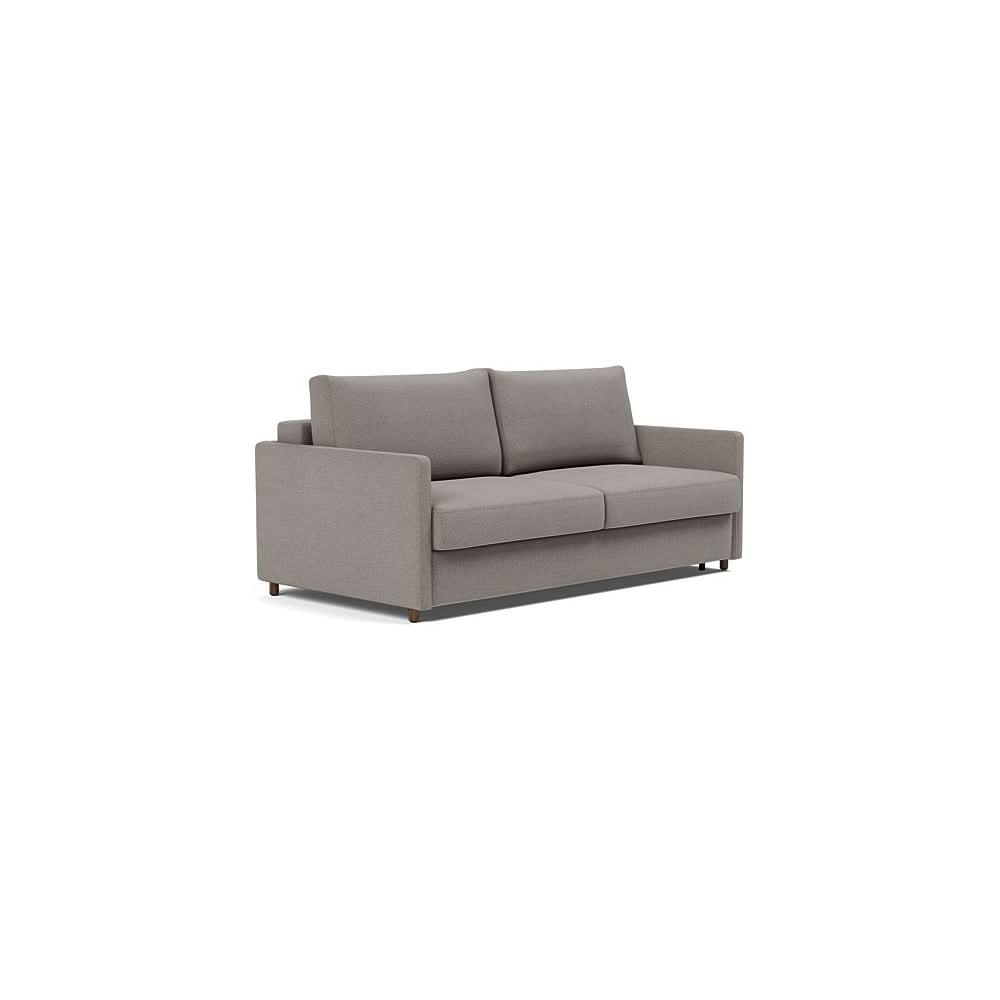 Neah Sofa Bed with Slim Arms in Size King with Fabric Color of Mixed Dance Grey - 521