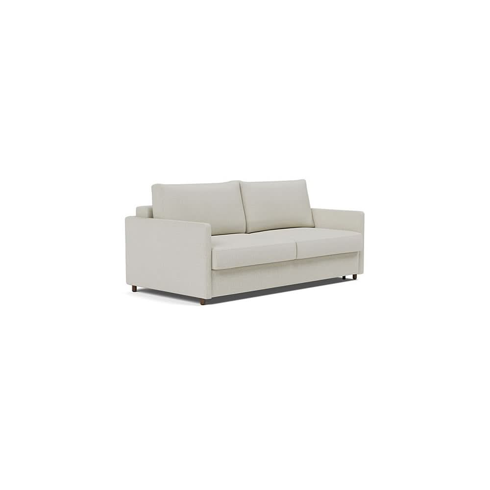 Neah Sofa Bed with Slim Arms in Size King with Fabric Color of Mixed Dance Natural - 527