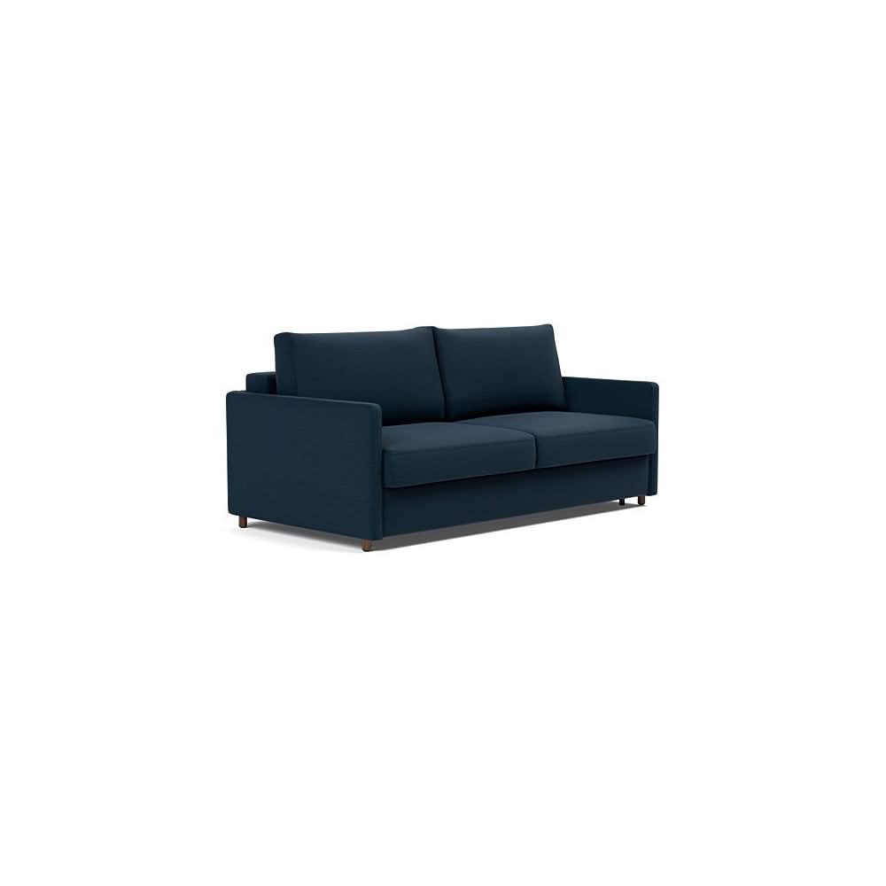 Neah Sofa Bed with Slim Arms in Size King with Fabric Color of Mixed Dance Blue - 528