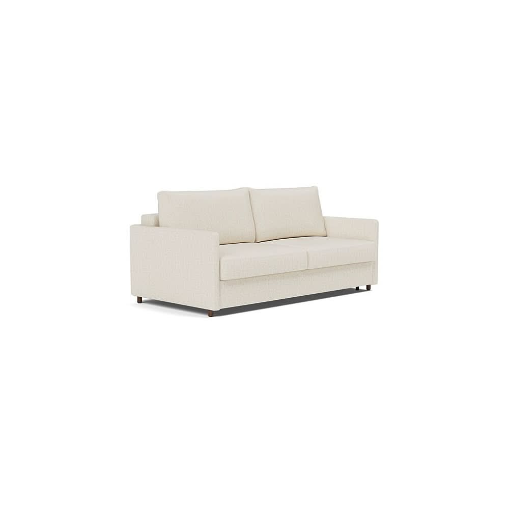 Neah Sofa Bed with Slim Arms in Size King with Fabric Color of Boucle Off White - 531