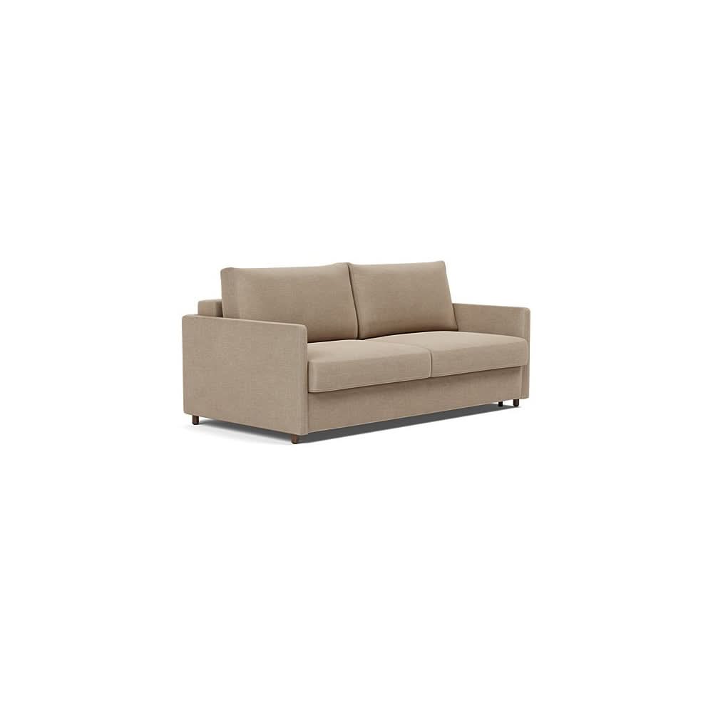 Neah Sofa Bed with Slim Arms in Size King with Fabric Color of Phobos Mocha - 587