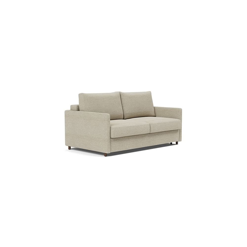 Neah Sofa Bed with Slim Arms in Size Queen with Fabric Color of Halifax Antique - 366