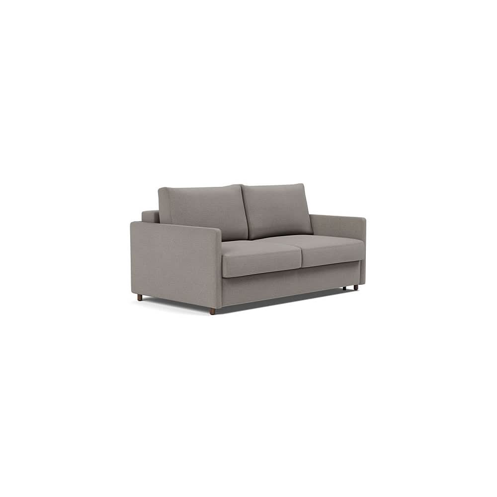 Neah Sofa Bed with Slim Arms in Size Queen with Fabric Color of Mixed Dance Grey - 521