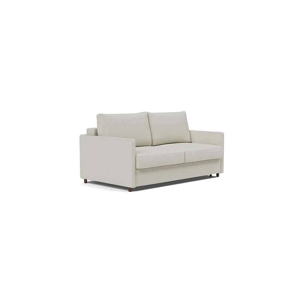 Neah Sofa Bed with Slim Arms in Size Queen with Fabric Color of Mixed Dance Natural - 527
