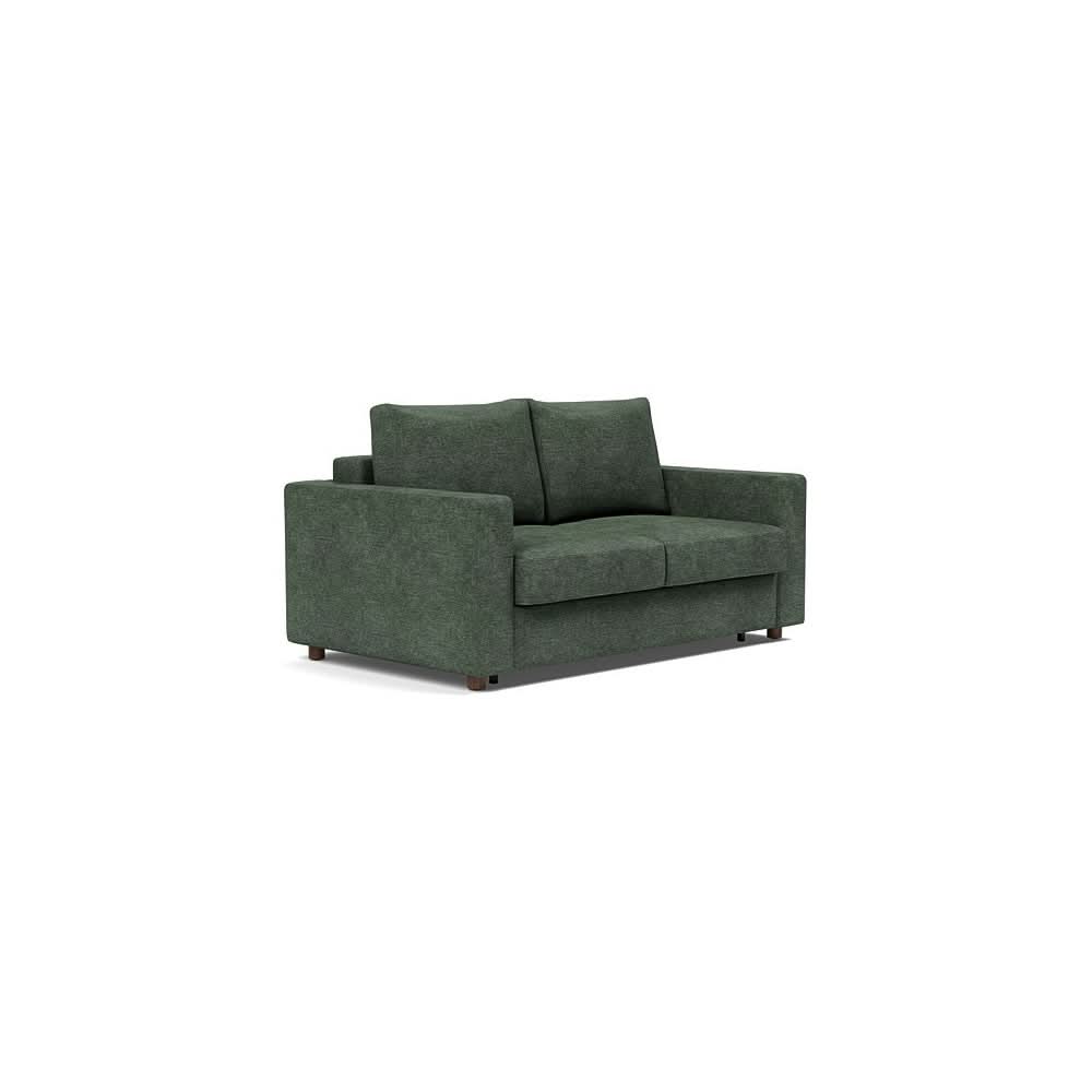 Neah Sofa Bed with Standard Arms in Size Full with Fabric Color of Avella Pine Green - 281