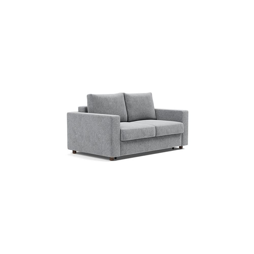 Neah Sofa Bed with Standard Arms in Size Full with Fabric Color of Twist Granite - 565