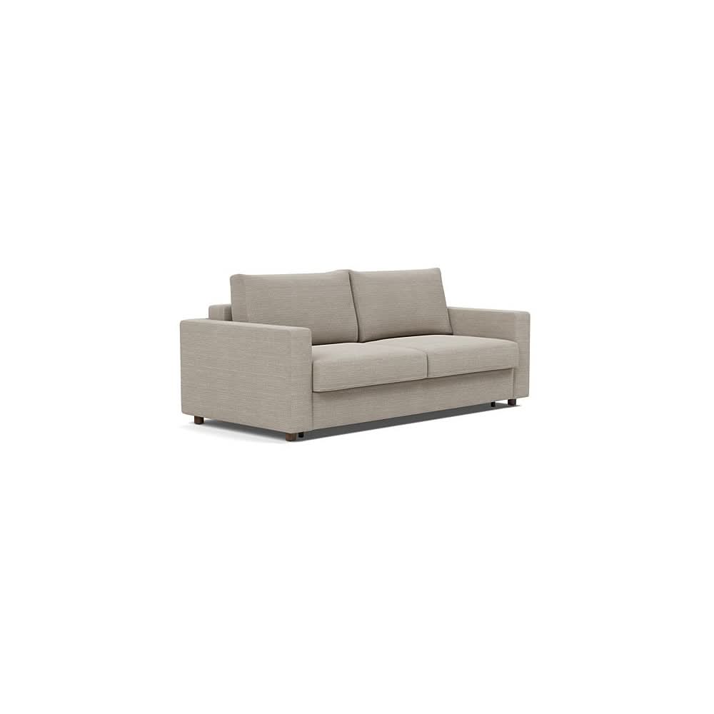 Neah Sofa Bed with Standard Arms in Size King with Fabric Color of Kenya Gravel - 579