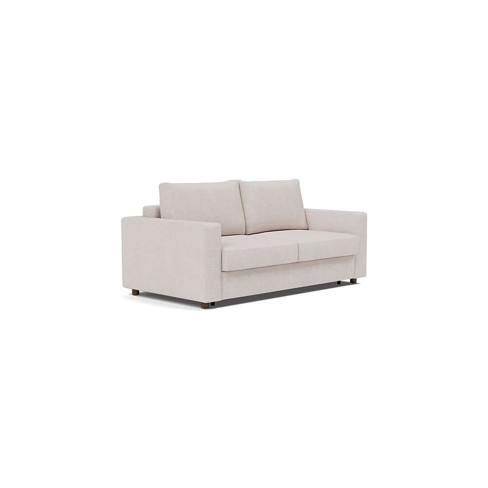 Neah Sofa Bed with Standard Arms in Size Queen with Fabric Color of Weda Sand - 300