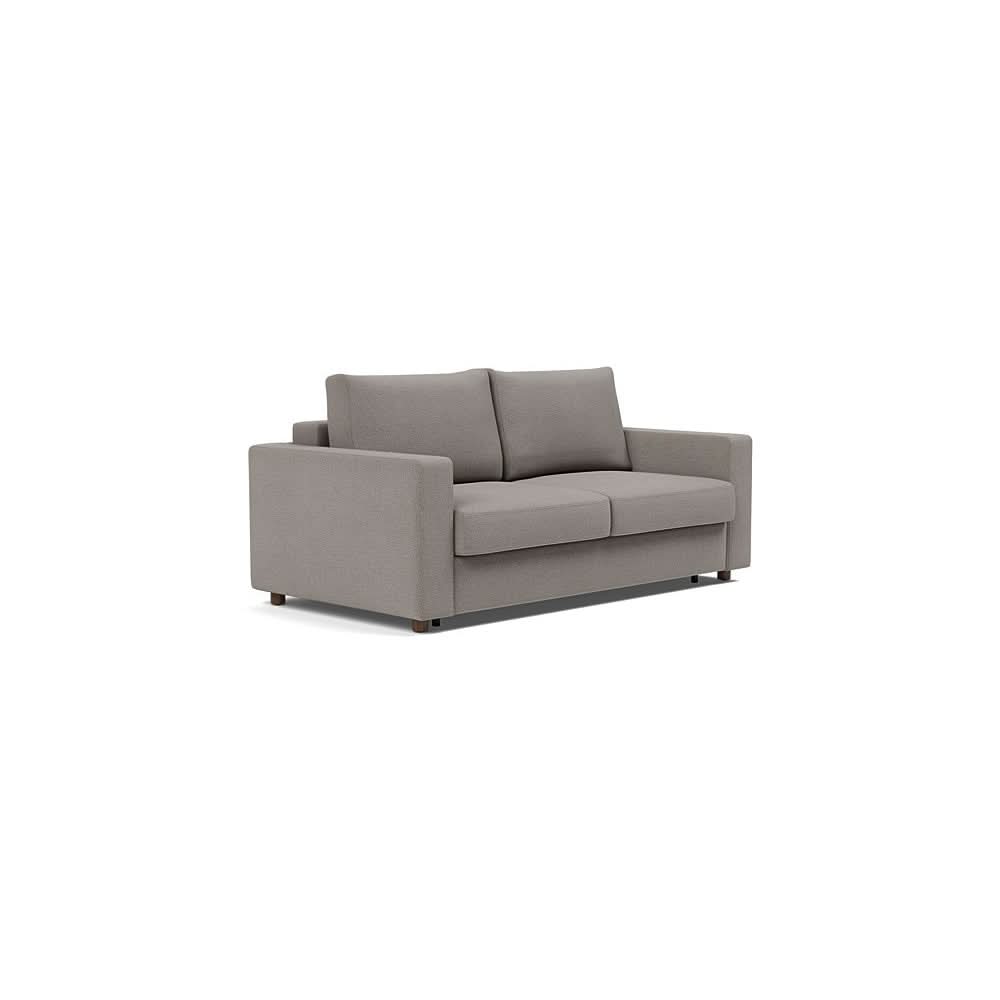 Neah Sofa Bed with Standard Arms in Size Queen with Fabric Color of Mixed Dance Grey - 521