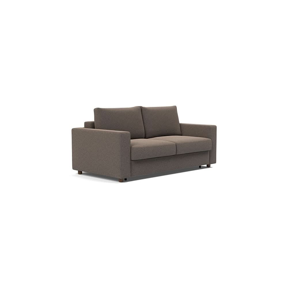 Neah Sofa Bed with Standard Arms in Size Queen with Fabric Color of Boucle Taupe - 530