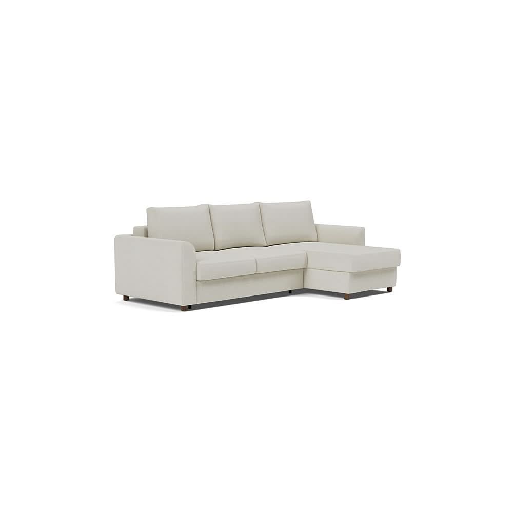 Neah Sofa Bed w/Lounger with Curved Arms in Size Full with Fabric Color of Mixed Dance Natural - 527