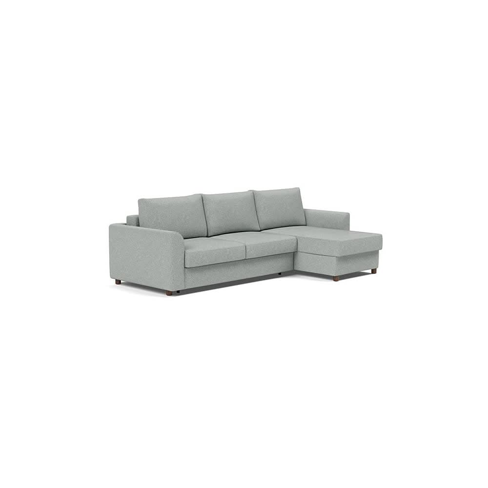 Queen / Sofa with Lounger / Melange Grey - 538