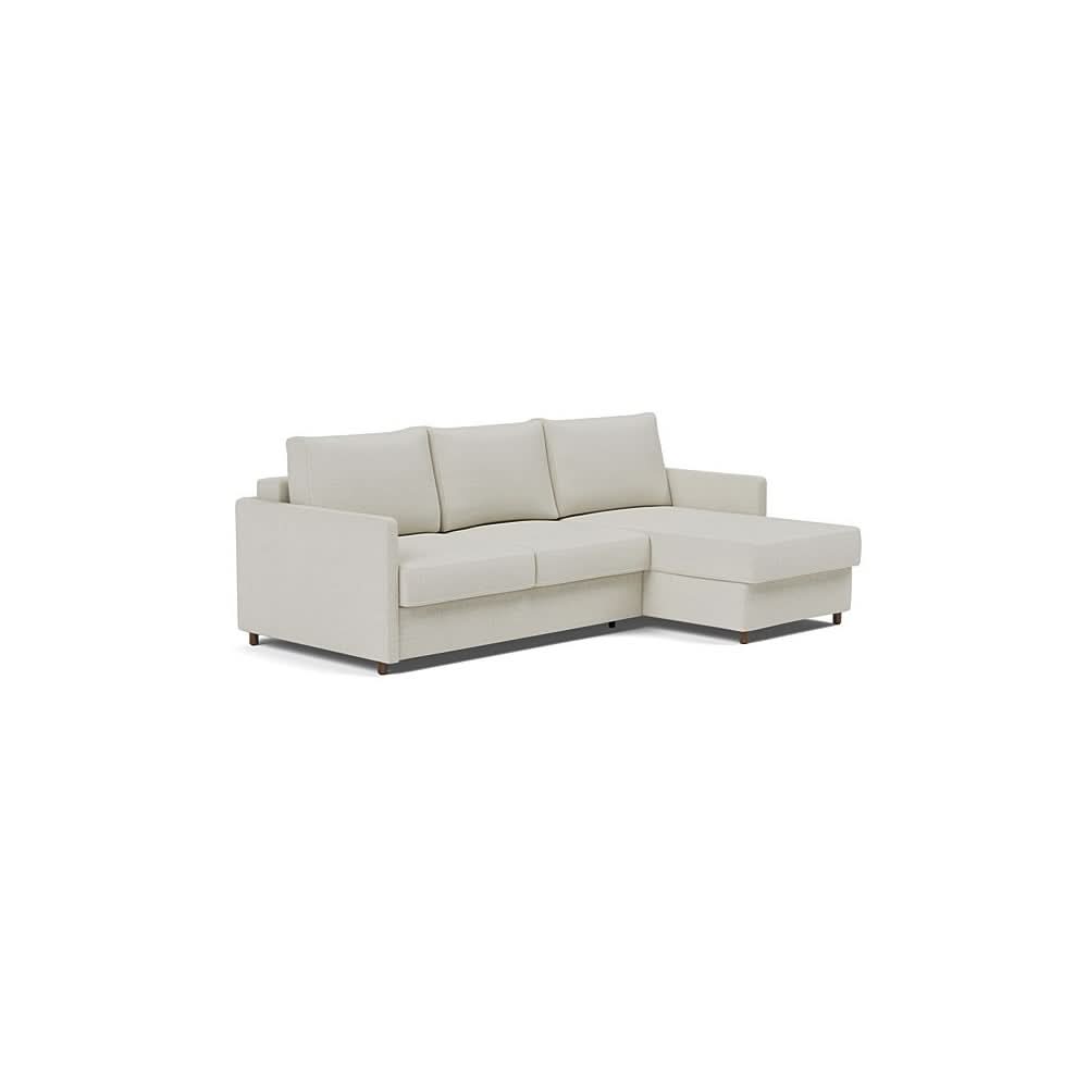 Neah Sofa Bed w/Lounger with Slim Arms in Size Full with Fabric Color of Mixed Dance Natural - 527