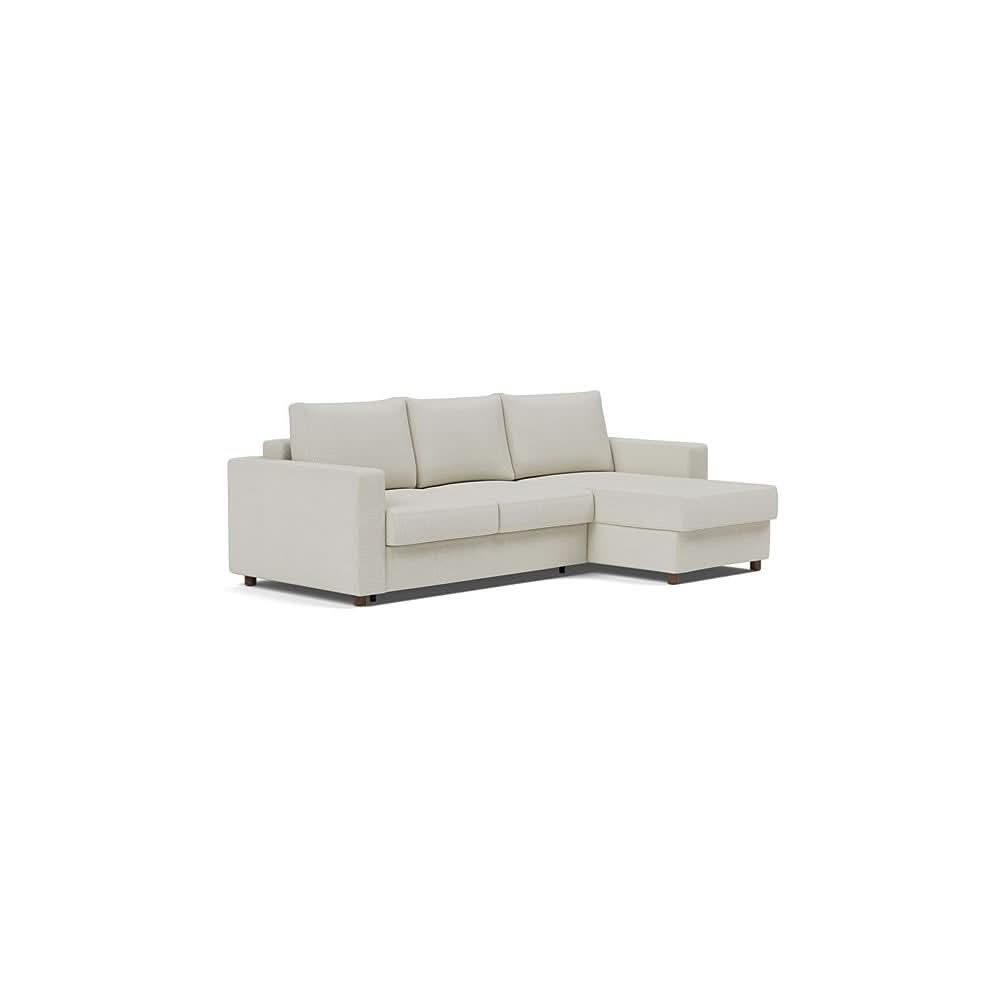Neah Sofa Bed w/Lounger with Standard Arms in Size Full with Fabric Color of Mixed Dance Natural - 527