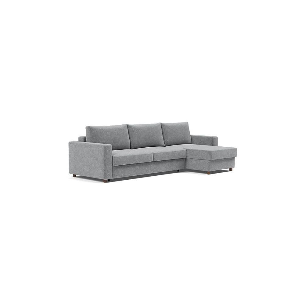 King / Sofa with Lounger / Taura Slate Grey - 351