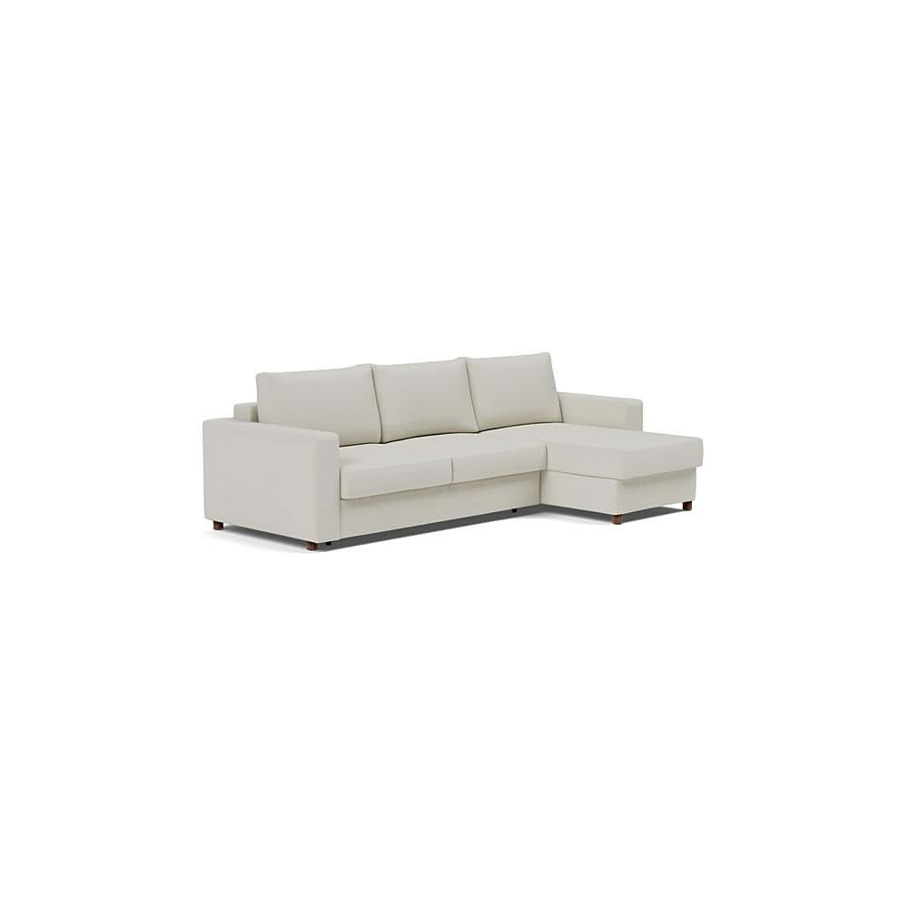Neah Sofa Bed w/Lounger with Standard Arms in Size Queen with Fabric Color of Mixed Dance Natural - 527