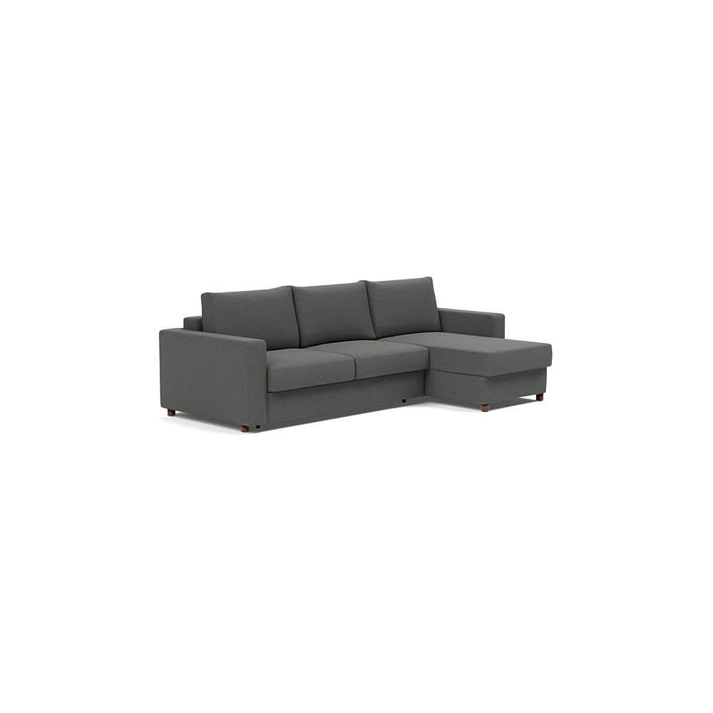 Queen / Sofa with Lounger / Boucle Charcoal - 529